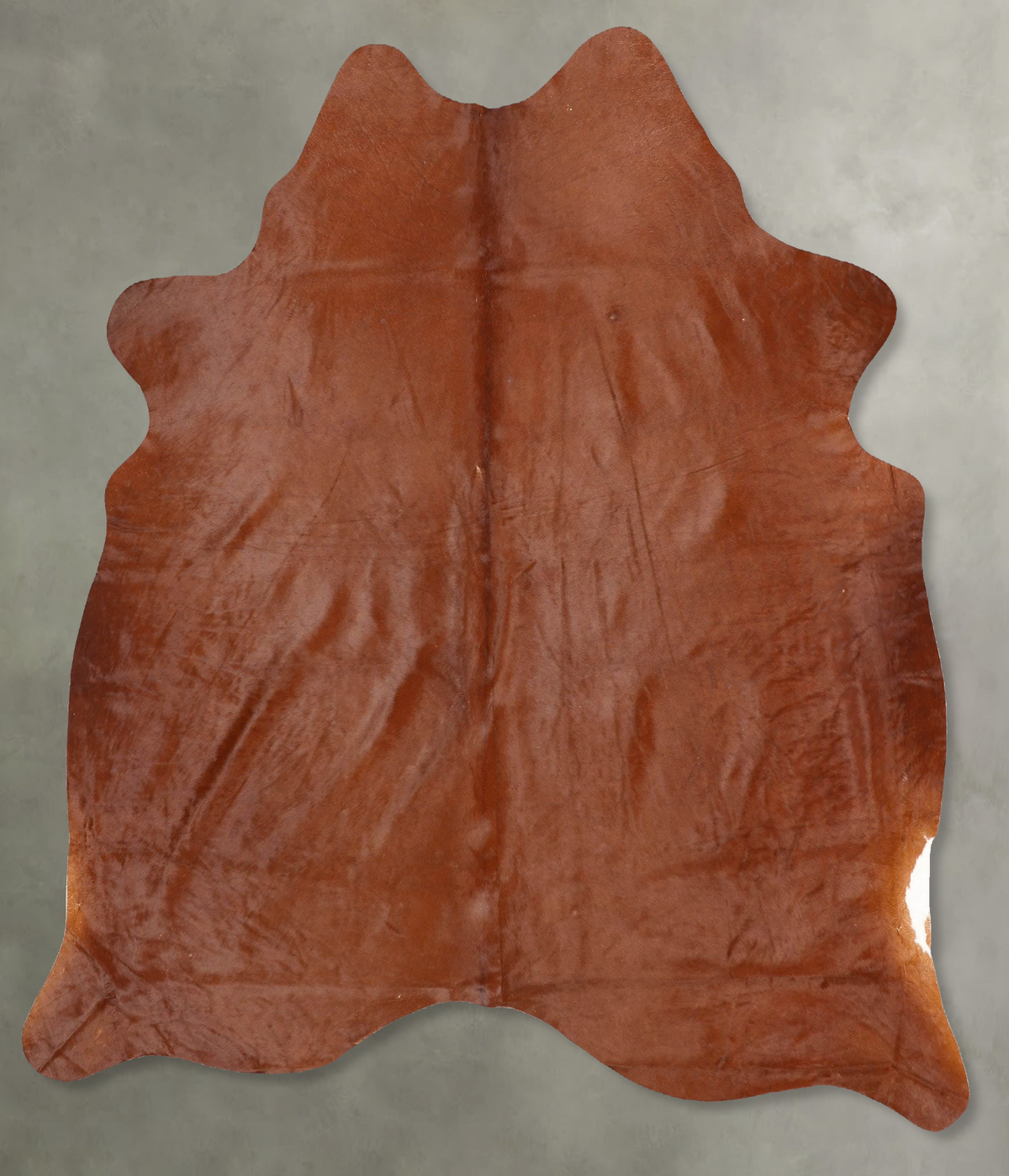 Solid Brown Cowhide Rug #B30544