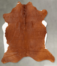Solid Brown X-Large Brazilian Cowhide Rug 7'1"H x 6'3"W #B30548 by Hudson Hides