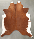 Brown and White Regular X-Large Brazilian Cowhide Rug 7'4"H x 6'4"W #B30549 by Hudson Hides