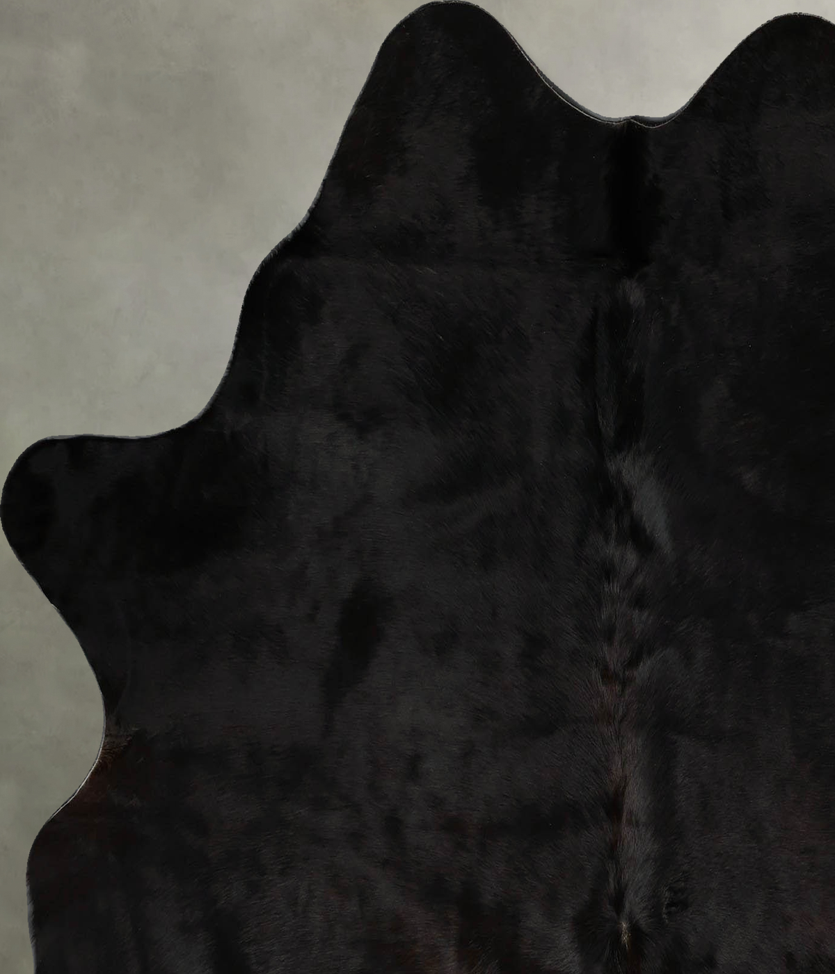 Solid Black Large Brazilian Cowhide Rug 5'10"H x 5'5"W #B30550 by Hudson Hides