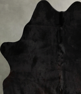 Solid Black Large Brazilian Cowhide Rug 5'10"H x 5'5"W #B30550 by Hudson Hides