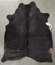 Solid Black Large Brazilian Cowhide Rug 6'10"H x 5'6"W #B30551 by Hudson Hides