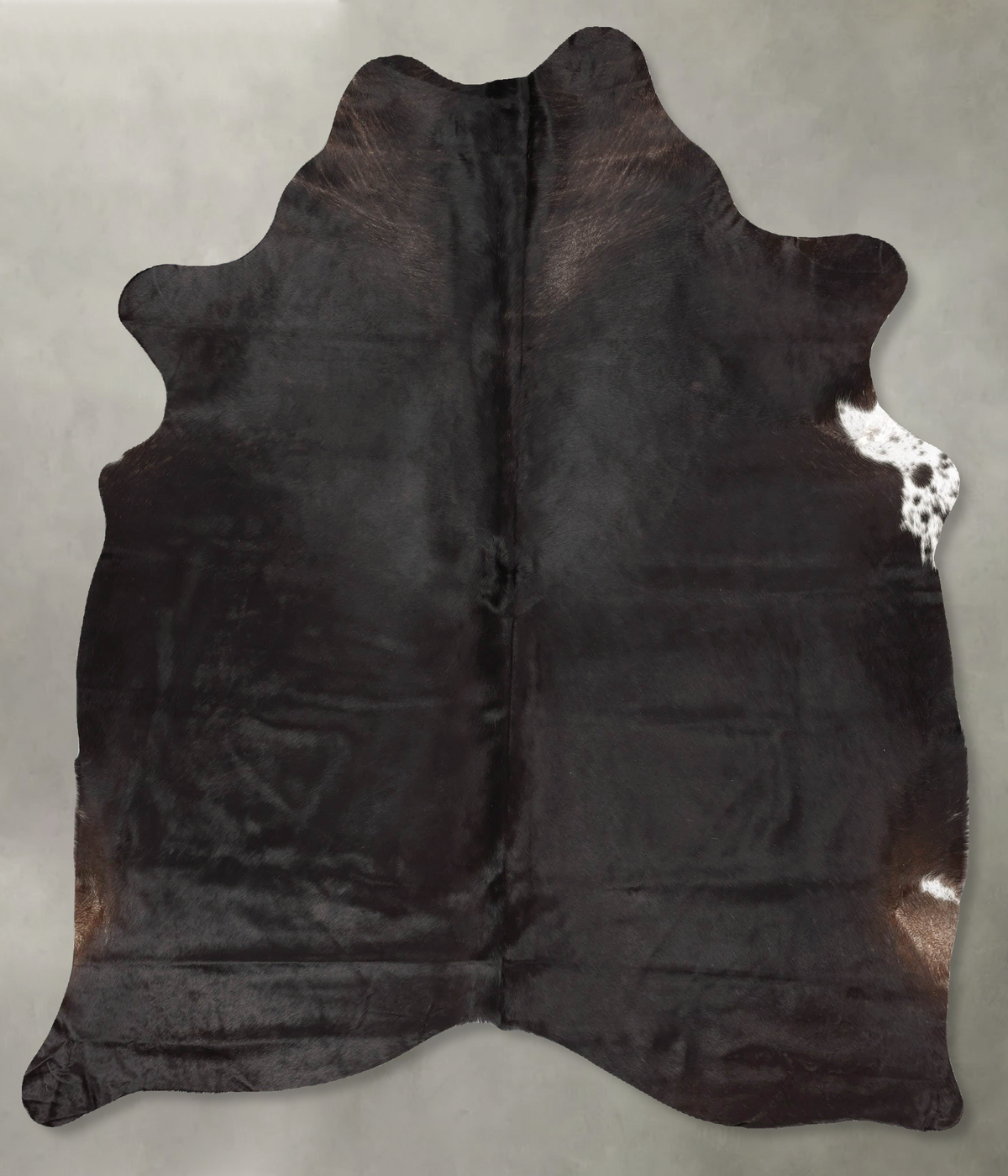 Solid Black Cowhide Rug #B30551