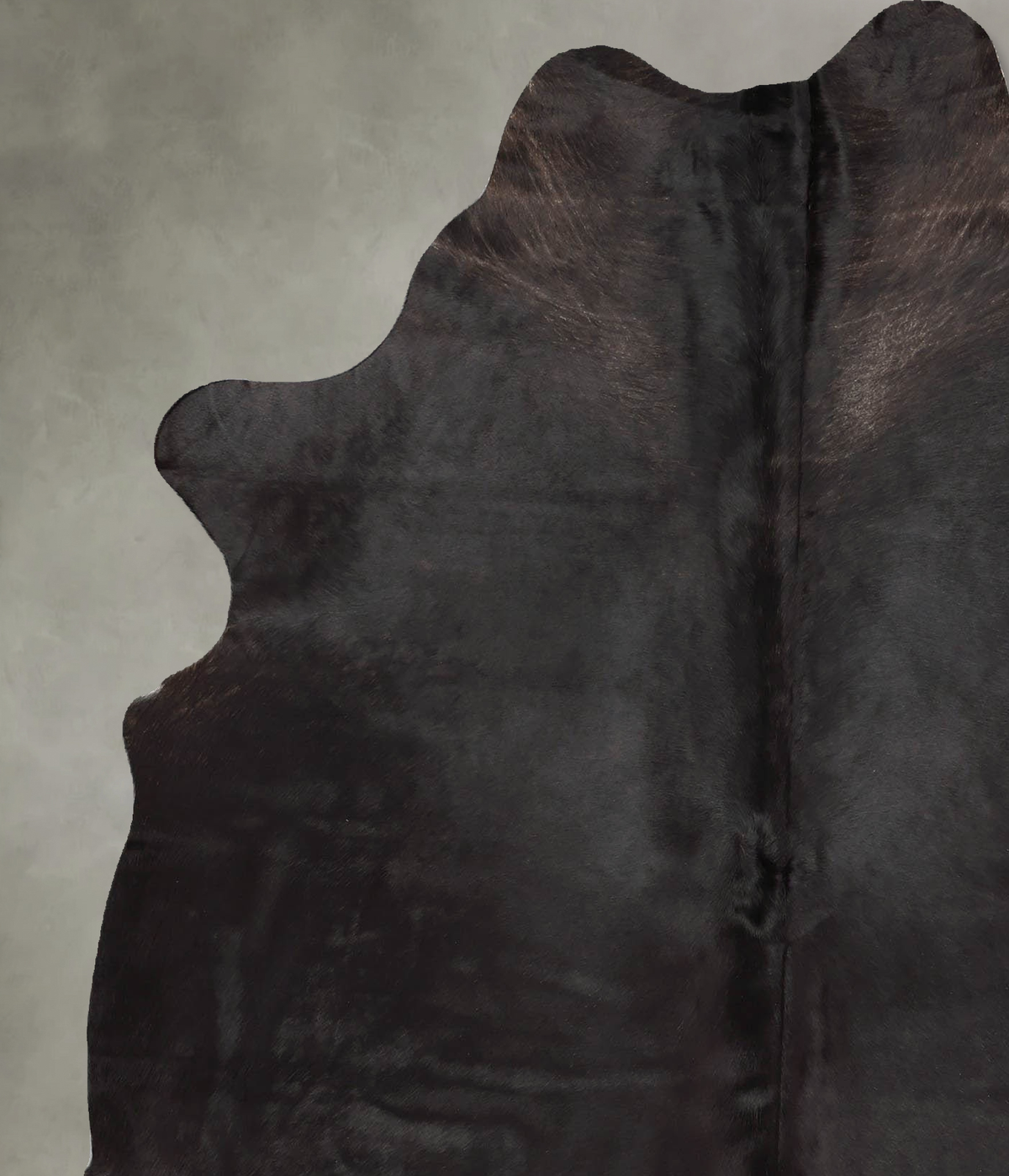 Solid Black Cowhide Rug #B30551