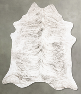 Grey Brindle XX-Large Brazilian Cowhide Rug 8'3"H x 7'3"W #B30555 by Hudson Hides