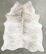 Grey Brindle X-Large Brazilian Cowhide Rug 7'5"H x 5'11"W #B30556 by Hudson Hides
