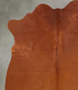 Solid Brown Medium Brazilian Cowhide Rug 5'9"H x 5'2"W #B30563 by Hudson Hides