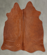 Solid Brown Large Brazilian Cowhide Rug 5'7"H x 5'6"W #B30564 by Hudson Hides