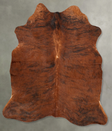 Medium Brindle Large Brazilian Cowhide Rug 6'4"H x 5'2"W #B30565 by Hudson Hides