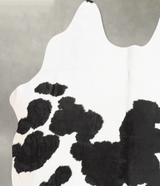 Black and White Medium Brazilian Cowhide Rug 5'4"H x 4'11"W #B30569 by Hudson Hides