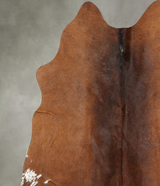 Warm Caramel Medium Brazilian Cowhide Rug 4'4"H x 4'2"W #B30570 by Hudson Hides