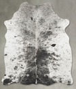 Salt and Pepper Black Medium Brazilian Cowhide Rug 5'9"H x 4'6"W #B30572 by Hudson Hides