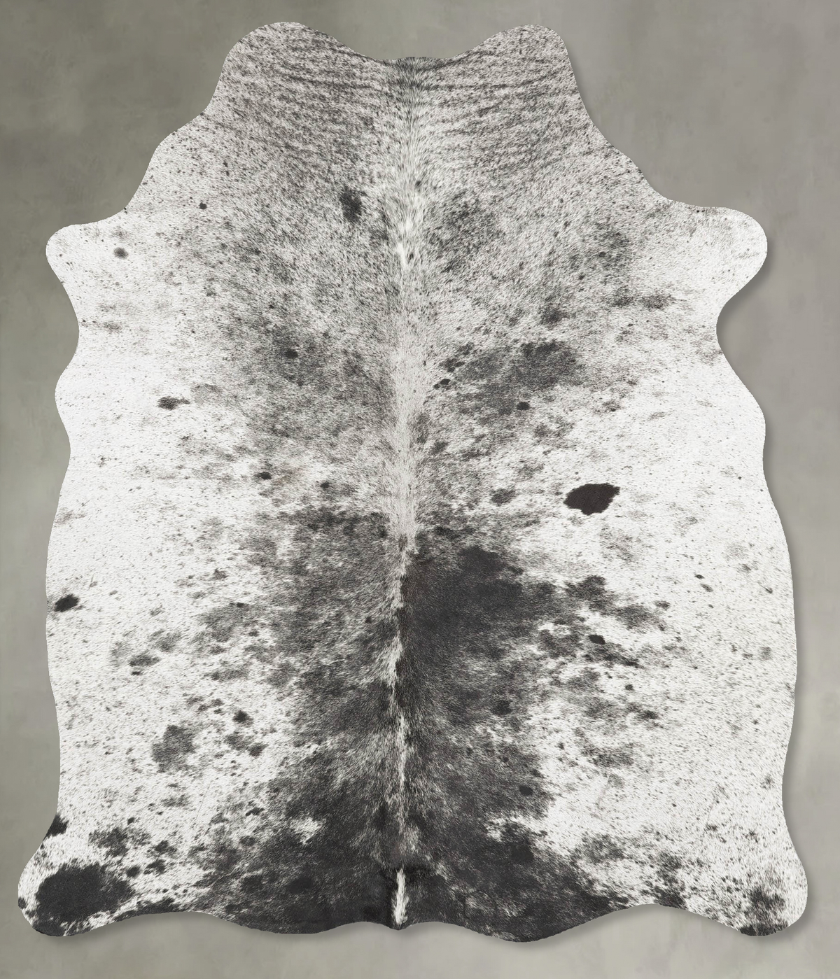 Salt and Pepper Black Cowhide Rug #B30572