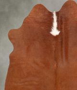 Solid Brown Medium Brazilian Cowhide Rug 5'9"H x 4'11"W #B30573 by Hudson Hides