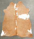 Beige and White Medium Brazilian Cowhide Rug 5'10"H x 5'0"W #B30576 by Hudson Hides