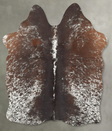 Salt and Pepper Brown Medium Brazilian Cowhide Rug 5'0"H x 4'6"W #B30580 by Hudson Hides