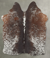Salt and Pepper Brown Medium Brazilian Cowhide Rug 5'0"H x 4'6"W #B30580 by Hudson Hides
