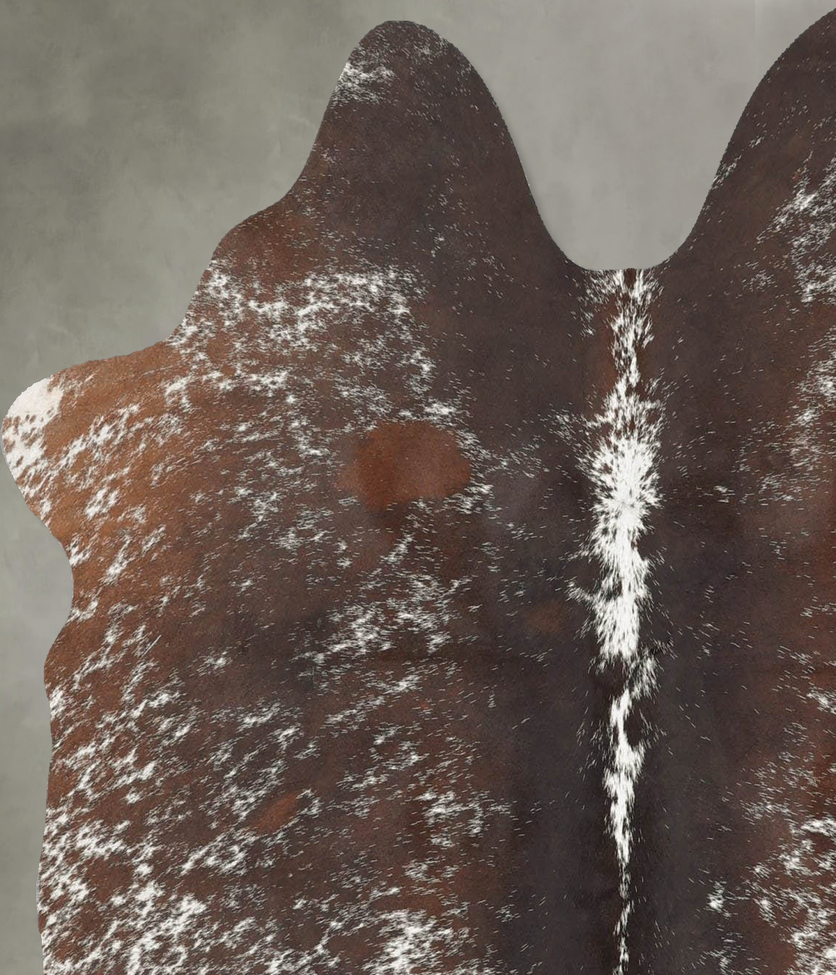 Salt and Pepper Brown Medium Brazilian Cowhide Rug 5'0"H x 4'6"W #B30580 by Hudson Hides