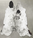 Salt and Pepper Black Large Brazilian Cowhide Rug 5'3"H x 5'11"W #B30581 by Hudson Hides