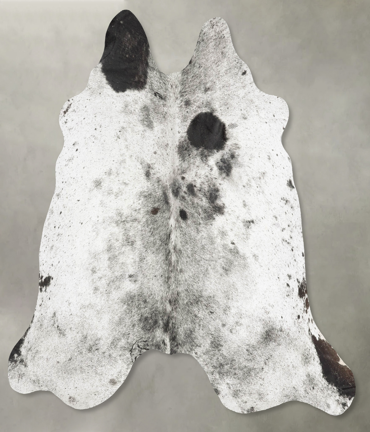 Salt and Pepper Black Cowhide Rug #B30581