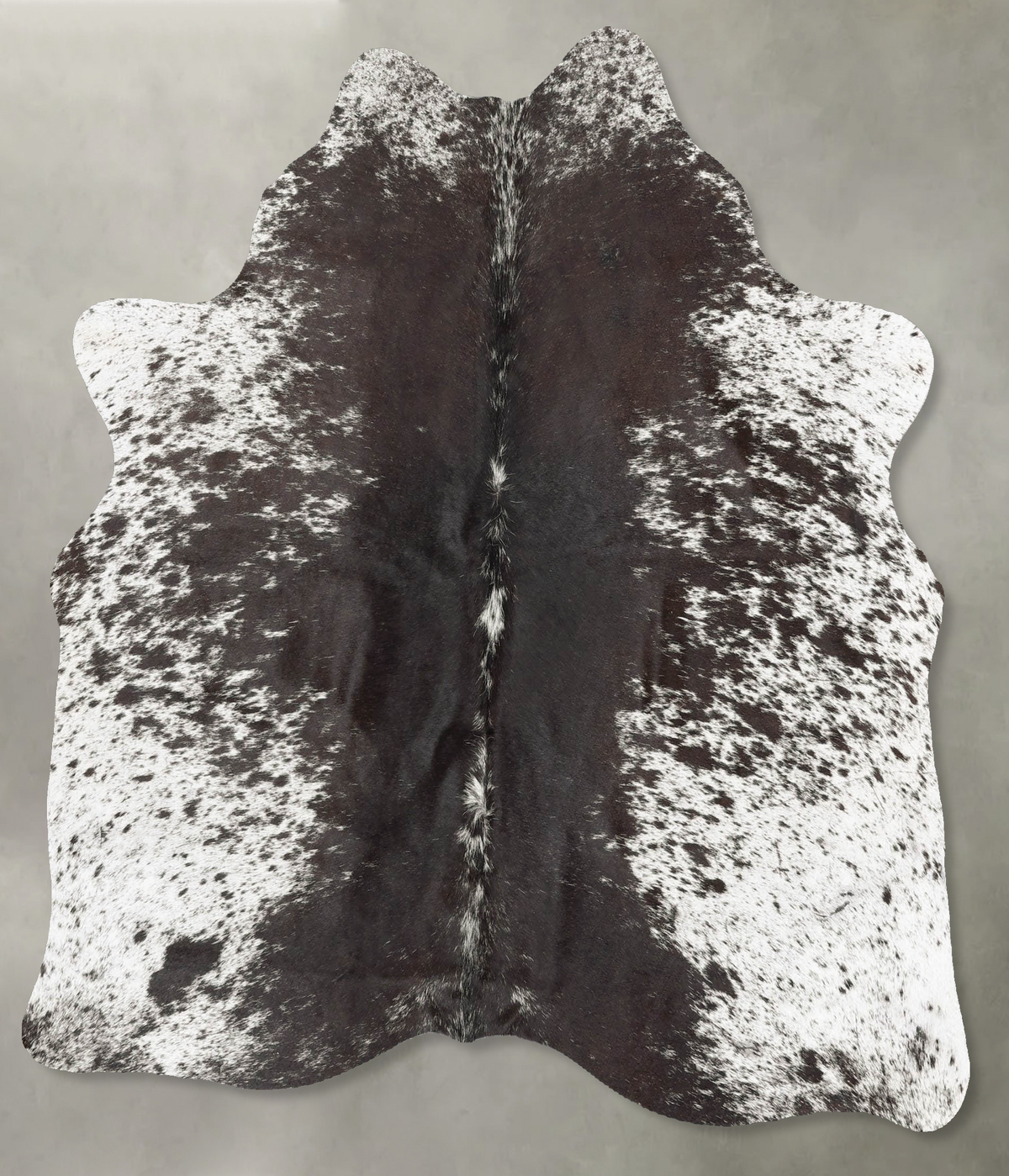 Salt and Pepper Black Cowhide Rug #B30582