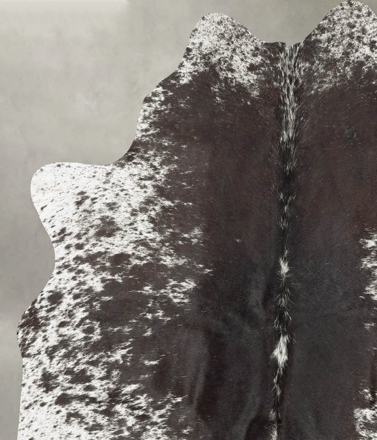 Salt and Pepper Black Cowhide Rug #B30582