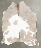 Taupe Medium Brazilian Cowhide Rug 5'3"H x 4'7"W #B30586 by Hudson Hides