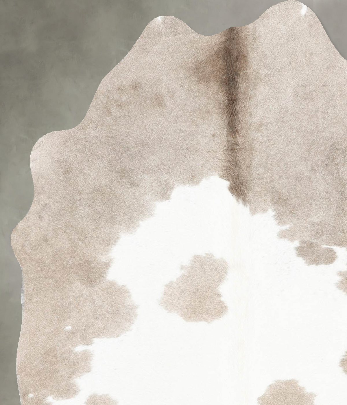 Taupe Medium Brazilian Cowhide Rug 5'3"H x 4'7"W #B30586 by Hudson Hides