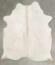 Champagne Large Brazilian Cowhide Rug 6'6"H x 5'5"W #B30590 by Hudson Hides