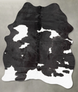 Black and White Large Brazilian Cowhide Rug 7'1"H x 4'7"W #B30593 by Hudson Hides