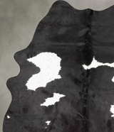 Black and White Large Brazilian Cowhide Rug 7'1"H x 4'7"W #B30593 by Hudson Hides