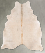 Champagne Large Brazilian Cowhide Rug 6'5"H x 5'5"W #B30594 by Hudson Hides