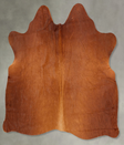 Solid Brown Medium Brazilian Cowhide Rug 5'0"H x 5'6"W #B30598 by Hudson Hides