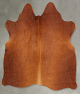 Solid Brown Medium Brazilian Cowhide Rug 5'0"H x 5'6"W #B30598 by Hudson Hides