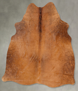 Solid Brown Medium Brazilian Cowhide Rug 5'7"H x 5'3"W #B30599 by Hudson Hides