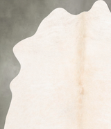 Ivory with Beige Medium Brazilian Cowhide Rug 5'10"H x 4'7"W #B30603 by Hudson Hides
