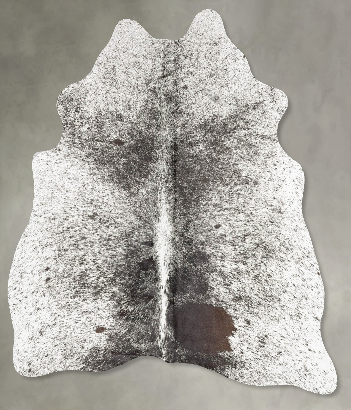 Salt and Pepper Black Cowhide Rug #B30604
