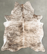 Light Brindle XX-Large Brazilian Cowhide Rug 8'1"H x 6'7"W #B30610 by Hudson Hides