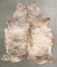 Light Brindle X-Large Brazilian Cowhide Rug 7'7"H x 6'3"W #B30612 by Hudson Hides