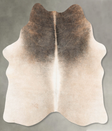 Grey with Beige Medium Brazilian Cowhide Rug 5'6"H x 4'11"W #B30614 by Hudson Hides