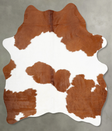 Brown and White Medium Brazilian Cowhide Rug 6'0"H x 4'7"W #B30620 by Hudson Hides
