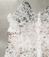 Salt and Pepper Brown Medium Brazilian Cowhide Rug 4'8"H x 4'4"W #B30623 by Hudson Hides