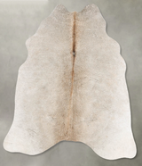 Grey with Beige Medium Brazilian Cowhide Rug 5'1"H x 4'9"W #B30624 by Hudson Hides