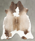 Chocolate and White Large Brazilian Cowhide Rug 6'5"H x 5'8"W #B30631 by Hudson Hides