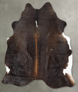 Chocolate Large Brazilian Cowhide Rug 6'6"H x 5'8"W #B30632 by Hudson Hides