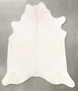Ivory with Beige X-Large Brazilian Cowhide Rug 6'10"H x 6'5"W #B30636 by Hudson Hides