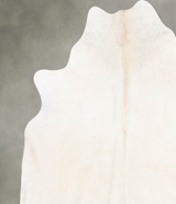 Ivory with Beige X-Large Brazilian Cowhide Rug 6'10"H x 6'5"W #B30636 by Hudson Hides