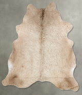 Champagne Large Brazilian Cowhide Rug 6'6"H x 5'5"W #B30637 by Hudson Hides