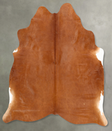Solid Brown Large Brazilian Cowhide Rug 6'5"H x 6'0"W #B30639 by Hudson Hides