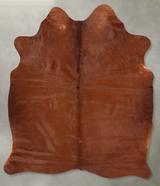 Solid Brown Large Brazilian Cowhide Rug 6'7"H x 5'2"W #B30641 by Hudson Hides